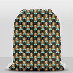 Girl Black Drawstring Bag (small) by snowwhitegirl