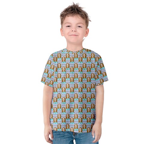 Girl Blue Kids  Cotton Tee by snowwhitegirl
