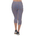 Yellow Circles On A Purple Background Lightweight Velour Capri Leggings  View2