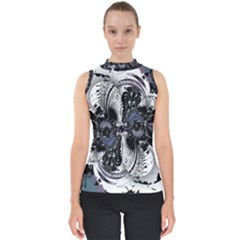 Twin Migraines Mock Neck Shell Top by MRNStudios