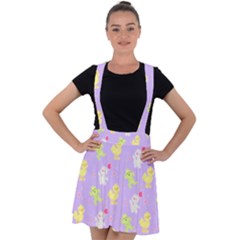 My Adventure Pastel Velvet Suspender Skater Skirt by thePastelAbomination