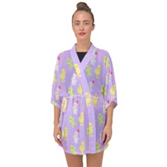 My Adventure Pastel Half Sleeve Chiffon Kimono by thePastelAbomination