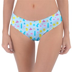Arcade Dreams Blue  Reversible Classic Bikini Bottoms by thePastelAbomination