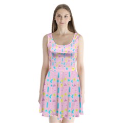 Arcade Dreams Pink Split Back Mini Dress  by thePastelAbomination