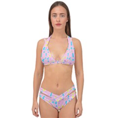 Arcade Dreams Pink Double Strap Halter Bikini Set by thePastelAbomination