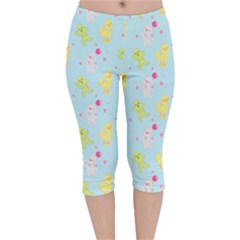 My Adventure Blue Velvet Capri Leggings  by thePastelAbomination