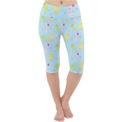 My Adventure Blue Lightweight Velour Cropped Yoga Leggings by thePastelAbomination