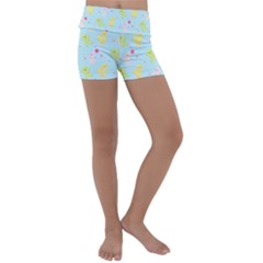 My Adventure Blue Kids  Lightweight Velour Yoga Shorts by thePastelAbomination