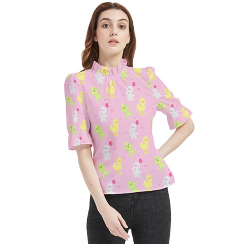Pastel Adventure Frill Neck Blouse by thePastelAbomination