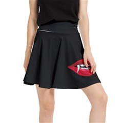 Glam Lipstick Vampire Teeth Waistband Skirt by VernenInk