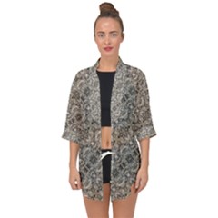 Vintage Pattern Geometric Mosaic Open Front Chiffon Kimono by dflcprintsclothing