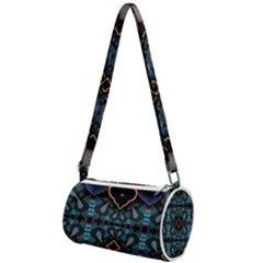 Blue Pattern Mini Cylinder Bag by Dazzleway