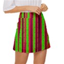 Warped Stripy Dots Mini Front Wrap Skirt View3