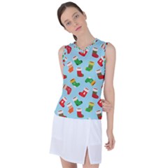Christmas Socks Women s Sleeveless Sports Top by SychEva