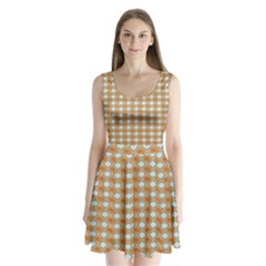 Geometry Split Back Mini Dress  by Sparkle