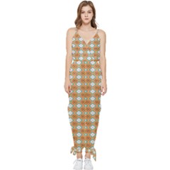 Geometry Sleeveless Tie Ankle Jumpsuit by Sparkle