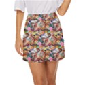 Retro Color Mini Front Wrap Skirt View1