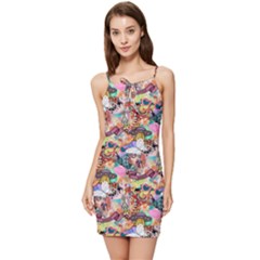 Retro Color Summer Tie Front Dress by Sparkle