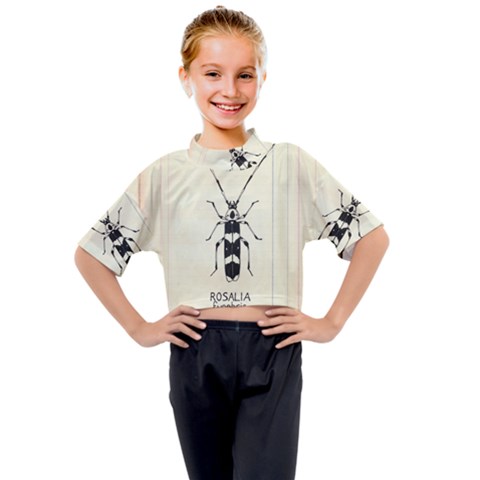 Banded Alder Borer  Kids Mock Neck Tee by Limerence