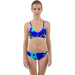 Abstract Tropical Wrap Around Bikini Set by 3cl3ctix