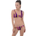 Warped Stripy Dots Ring Detail Crop Bikini Set View1
