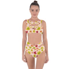 Bright Autumn Leaves Bandaged Up Bikini Set  by SychEva