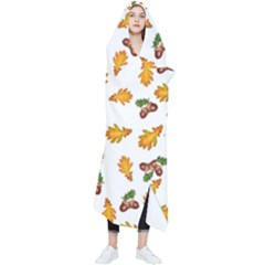 Oak Leaves And Acorns Wearable Blanket by SychEva