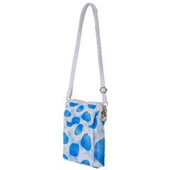 Cloudy Watercolor, Blue Cow Spots, Animal Fur Print Multi Function Travel Bag by Casemiro