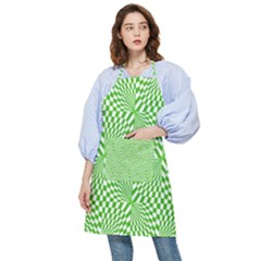 Illusion Waves Pattern Pocket Apron by Sparkle