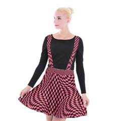 Illusion Waves Pattern Suspender Skater Skirt by Sparkle