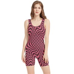 Illusion Waves Pattern Women s Wrestling Singlet by Sparkle