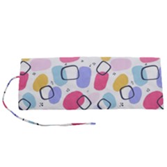 Abstract Multicolored Shapes Roll Up Canvas Pencil Holder (s) by SychEva