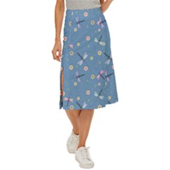 Cute Dragonflies In Spring Midi Panel Skirt by SychEva