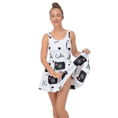 Cute Cameras Doodles Hand Drawn Inside Out Casual Dress by Sapixe