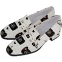 Cute Cameras Doodles Hand Drawn Women s Chunky Heel Loafers View2