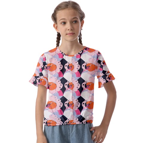 Digi Anim Kids  Cuff Sleeve Scrunch Bottom Tee by Sparkle
