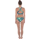 Green Vibrant Abstract Cross Back Hipster Bikini Set View2