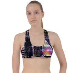 Hungry Eyes Ii Criss Cross Racerback Sports Bra by MRNStudios