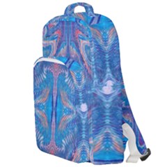Blue Repeats Double Compartment Backpack by kaleidomarblingart