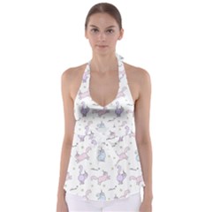 Unicorn Cats Pattern 2 Babydoll Tankini Top by Littlebird