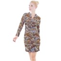 Sea-shells Bg Button Long Sleeve Dress View1