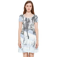 Winter Forest Inside Out Cap Sleeve Dress by SomethingForEveryone