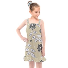 Folk Flowers Print Floral Pattern Ethnic Art Kids  Overall Dress by Eskimos