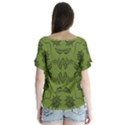 Floral folk damask pattern Fantasy flowers Floral geometric fantasy V-Neck Flutter Sleeve Top View2