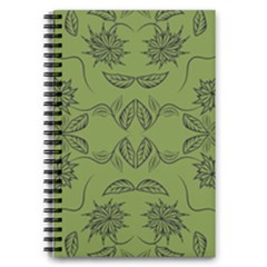 Floral Folk Damask Pattern Fantasy Flowers Floral Geometric Fantasy 5 5  X 8 5  Notebook by Eskimos