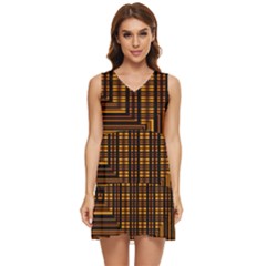Gradient Tiered Sleeveless Mini Dress by Sparkle