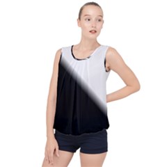 Gradient Bubble Hem Chiffon Tank Top by Sparkle