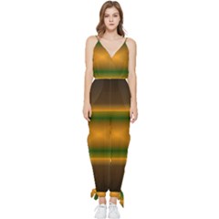 Gradient Sleeveless Tie Ankle Jumpsuit by Sparkle