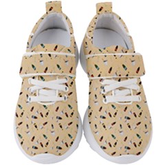 Festive Champagne Kids  Velcro Strap Shoes by SychEva