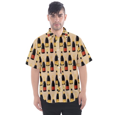 Champagne For The Holiday Men s Short Sleeve Shirt by SychEva